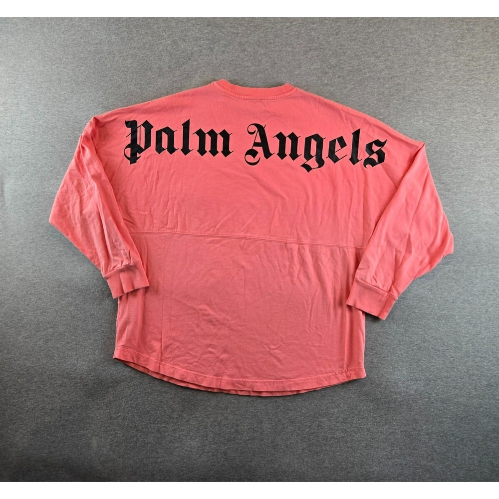 Palm Angels T Shirt‎ Mens Large Pink Long Sleeve Oversized Classic Logo Jersey